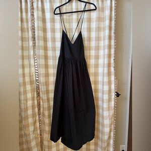 H&M Black Spaghetti-Strap Maxi Dress